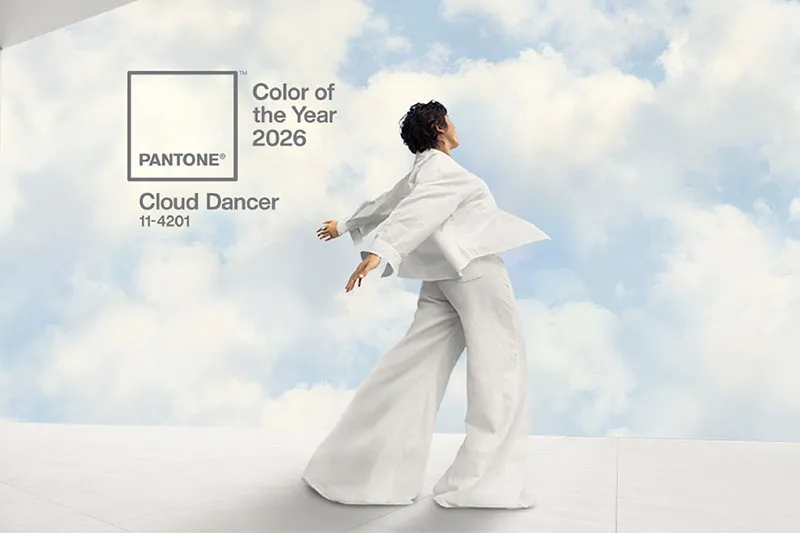 Pantone vừa chính thức giới thiệu Màu của Năm 2026: Pantone 11-4201 – Cloud Dancer.